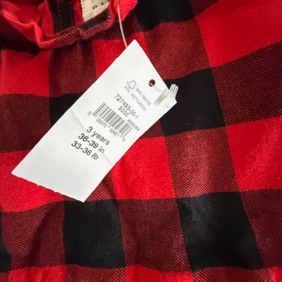 NWT 2 Toddler 3T 3 Years Girl Gap Peplum Long Sleeve Tops Red Buffalo Navy Polka - Picture 3 of 9